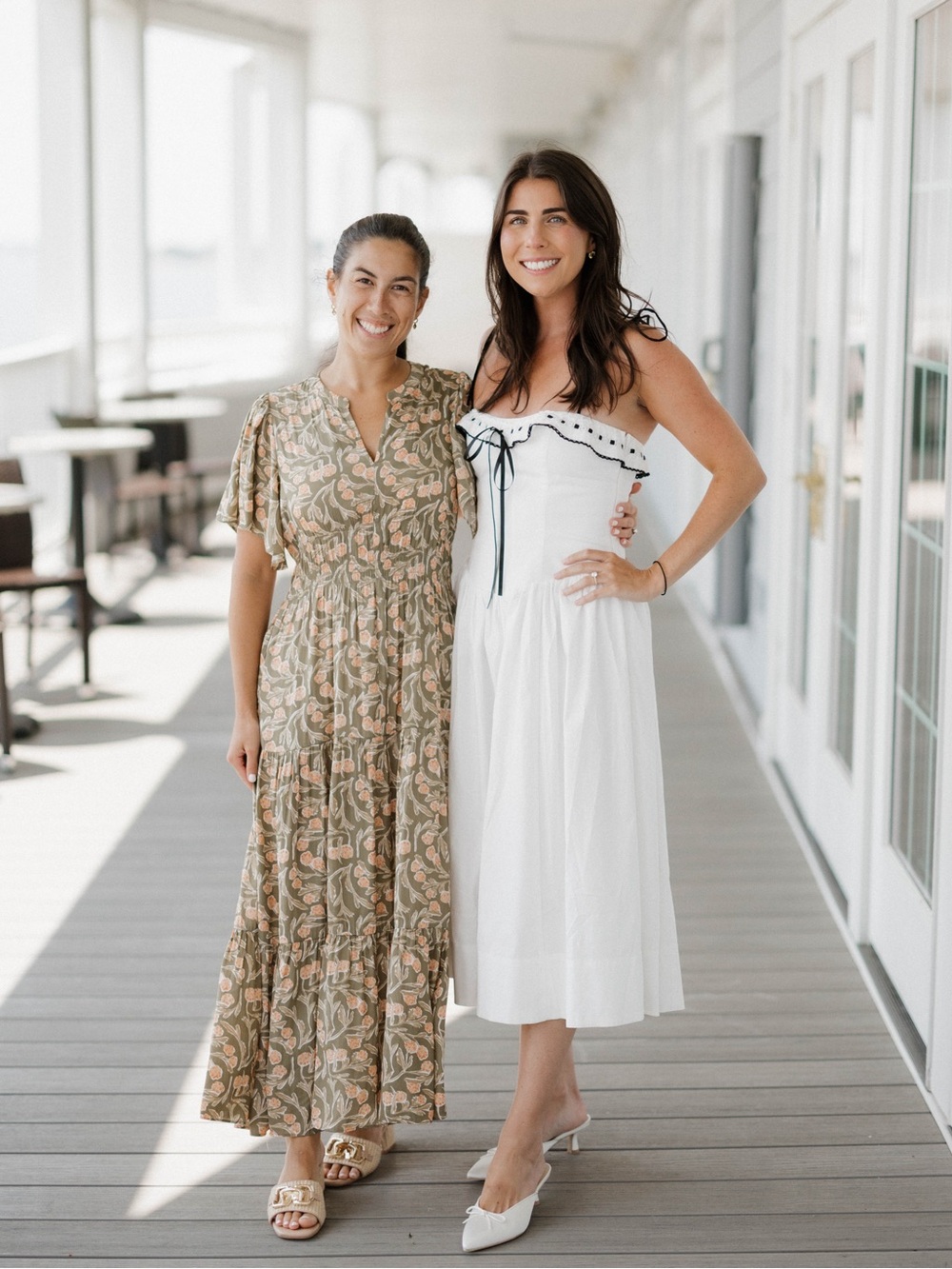 MAJORELLE Carol Midi Dress in White